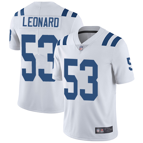 Men's Colts #53 Darius Leonard Royal White Limited Vapor Untouchable Stitched Jersey