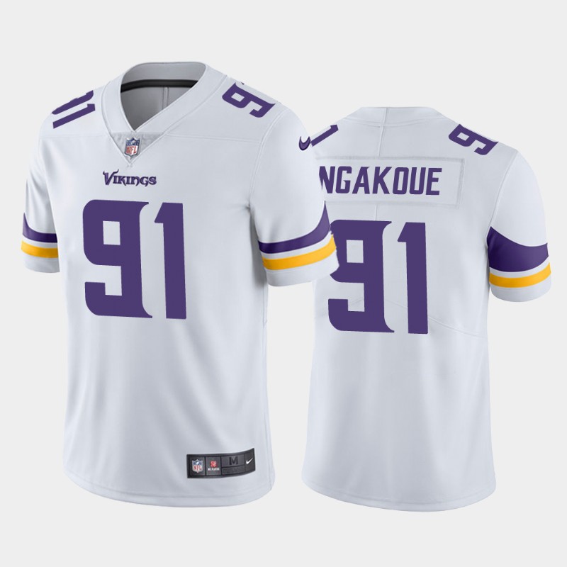 Men's Minnesota Vikings White #91 Yannick Ngakoue New Vapor Untouchable Limited Stitched Jersey