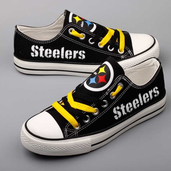 All Sizes NFL Pittsburgh Steelers Repeat Print Low Top Sneakers