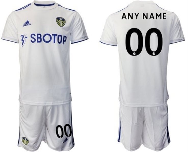 2020-21 Leeds United Customized White Home Soccer Men Jersey