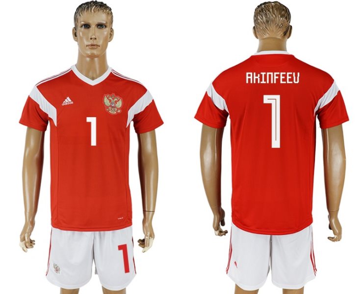 Russia 1 RKINFEEV Home 2018 FIFA World Cup Soccer Men Jersey