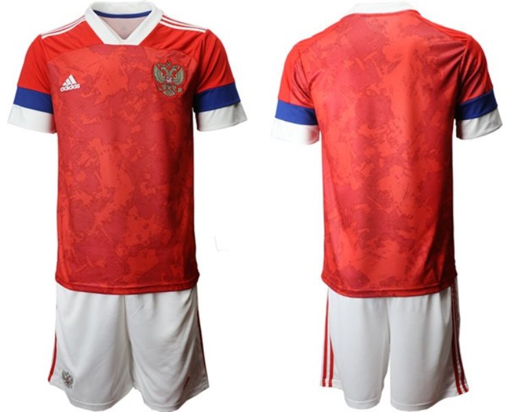Russia Blank Euro 2021 Red Soccer Men Jersey
