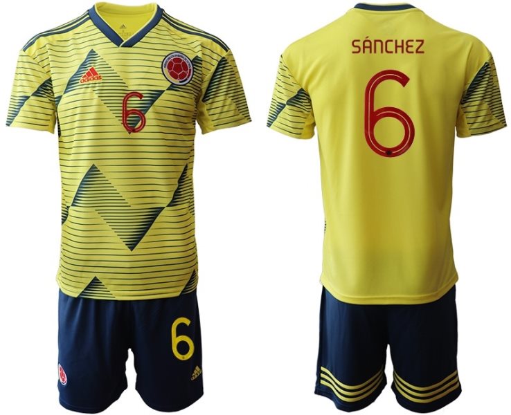 2019-20 Colombia 6 SANCHEZ Home Soccer Men Jersey