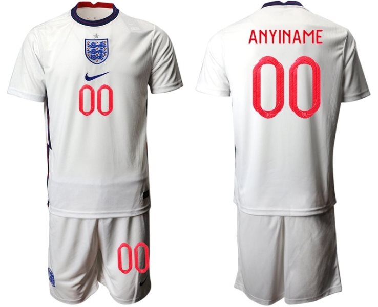 2020-21 England Customized Home Soccer Men Jersey