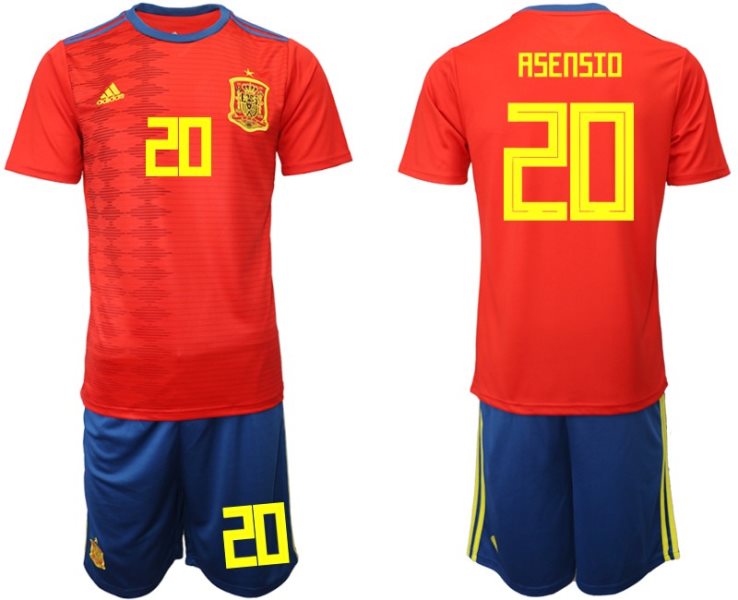 2019-20 Spain 20 ASENSIO Home Soccer Men Jersey