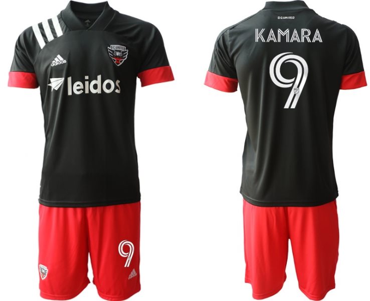 2020-21 D.C. United Adidas Black Home 9 Ola Kamara Soccer Men Jersey