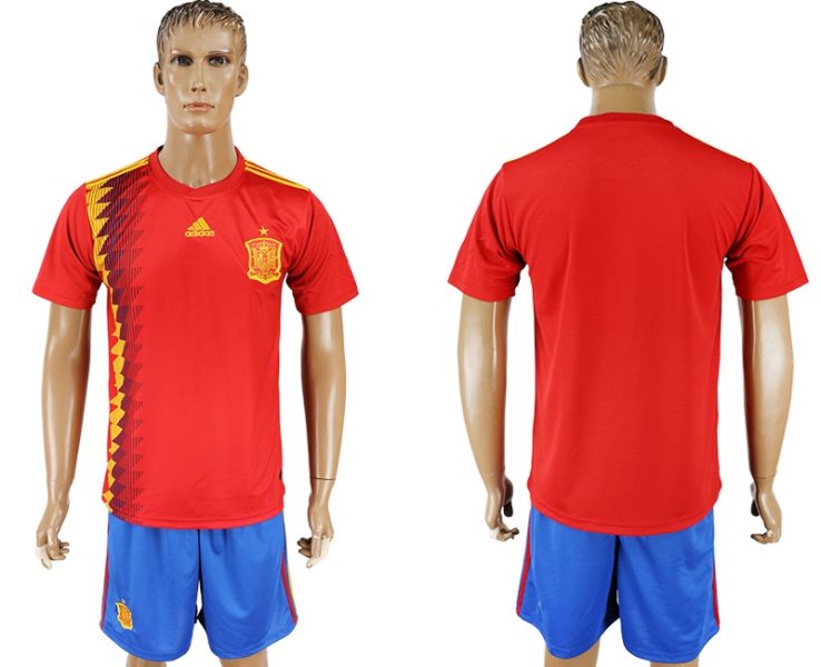 Soccer Spain Home 2018 FIFA World Cup Men Jersey