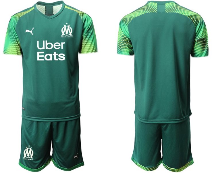 2020-21 Marseilles Dark Green Goalkeeper Soccer Men Jersey
