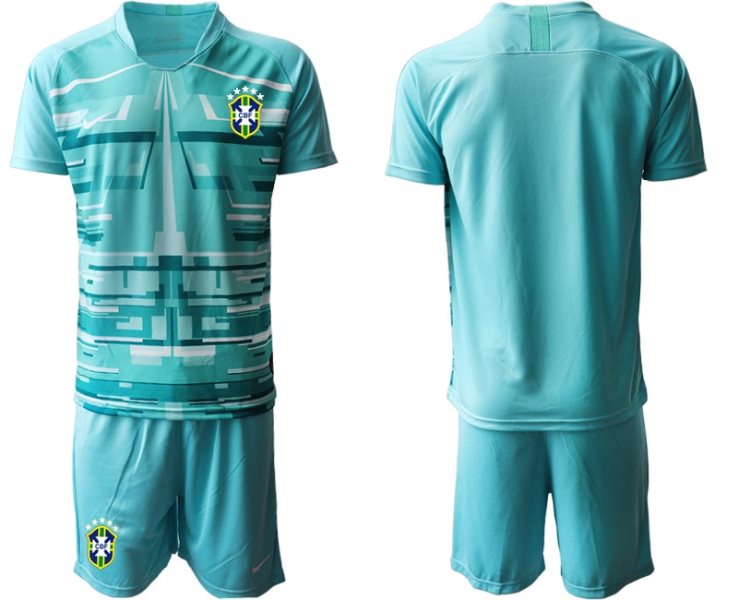2020-21 Brazil Lake Blue Goalkeeper Soccer Men Jersey