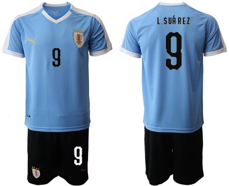 2019-20 Uruguay 9 L.S SUA R E Z Home Soccer Men Jersey