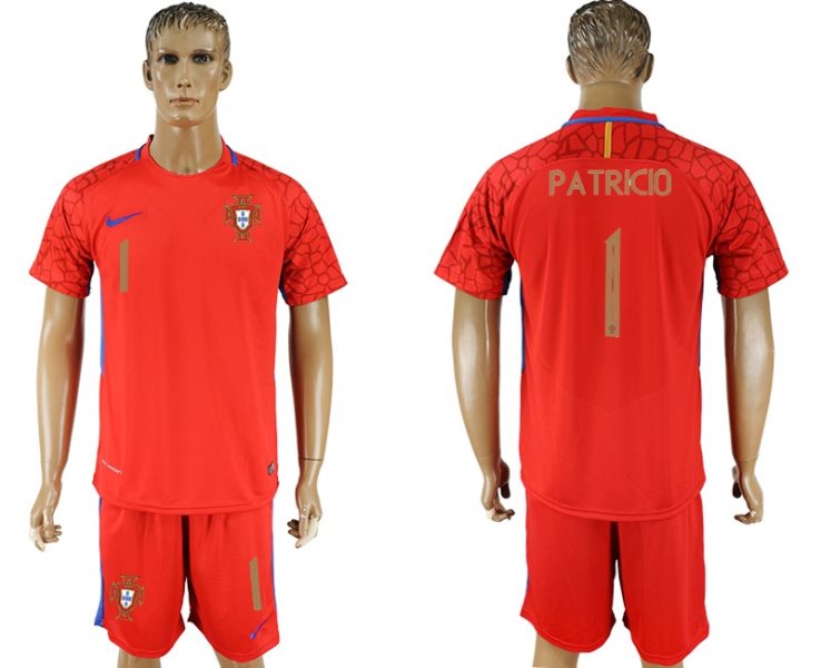 Portugal 1 PATRICIO Red Goalkeeper 2018 FIFA World Cup Soccer Men Jersey