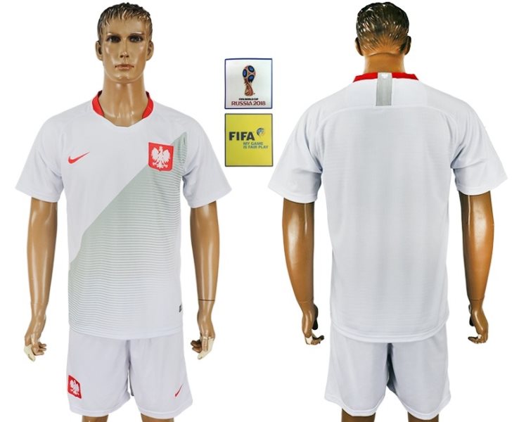 Poland Home 2018 FIFA World Cup Customized Men Jersey
