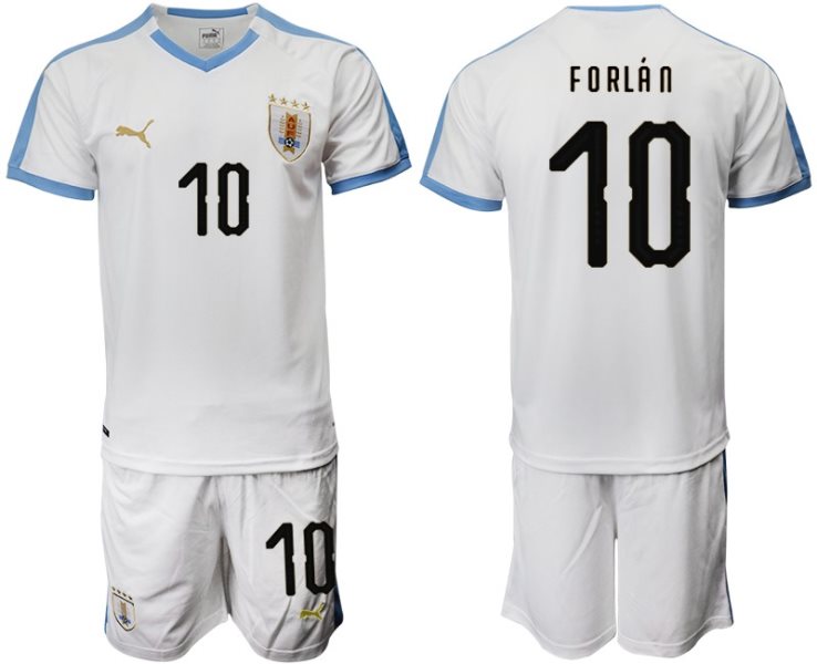 2019-20 Uruguay 10 FORLAN Away Soccer Men Jersey