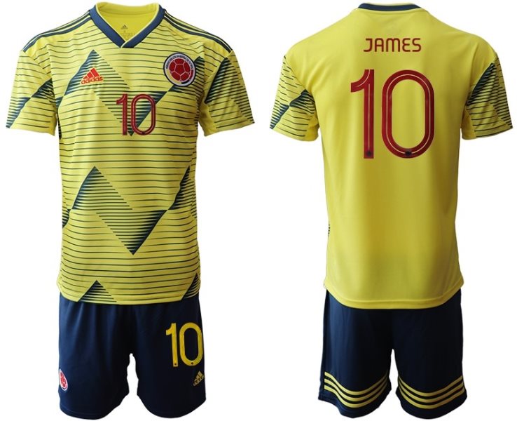 2019-20 Colombia 10 JAMES Home Soccer Men Jersey