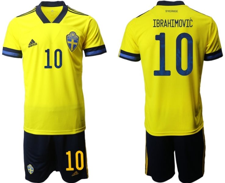 2020-21 Sweden 10 Ibrahimovic Home Soccer Men Jersey