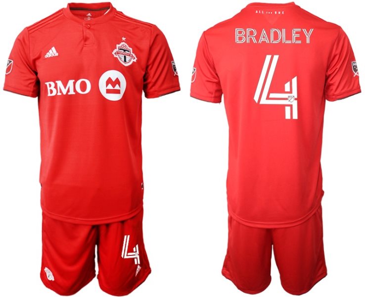 2020-21 Toronto FC Red Home 4 Michael Bradley Soccer Men Jersey