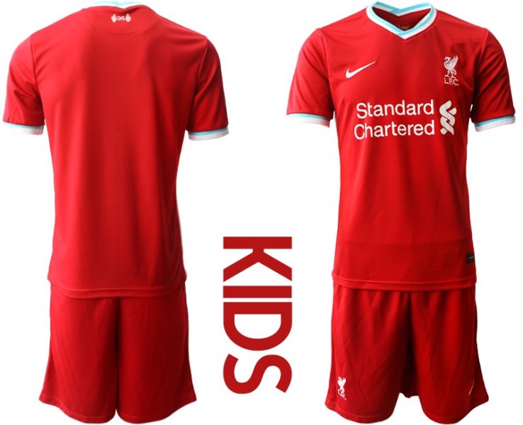 2020-21 Liverpool Home Soccer Kids Jersey