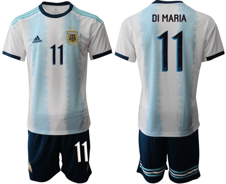 2019-20 Argentina 11 DI MARIA Home Soccer Men Jersey