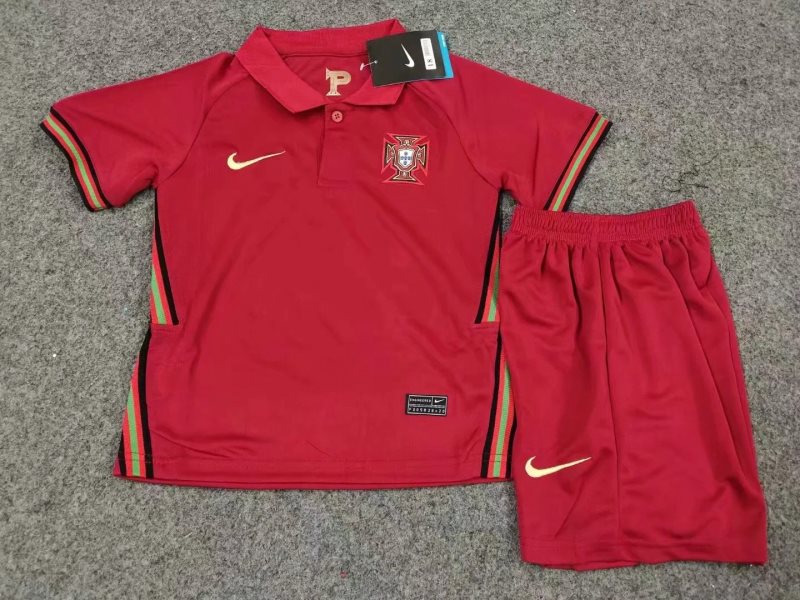 2021 Team Portugal Home Soccer Kids Kit