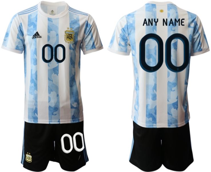 2020-21 Argentina Customized Home Soccer Men Jersey