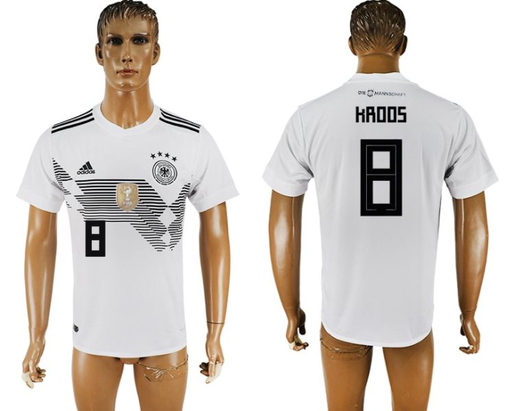 Germany 8 KROOS Home 2018 FIFA World Cup Thailand Soccer Jersey