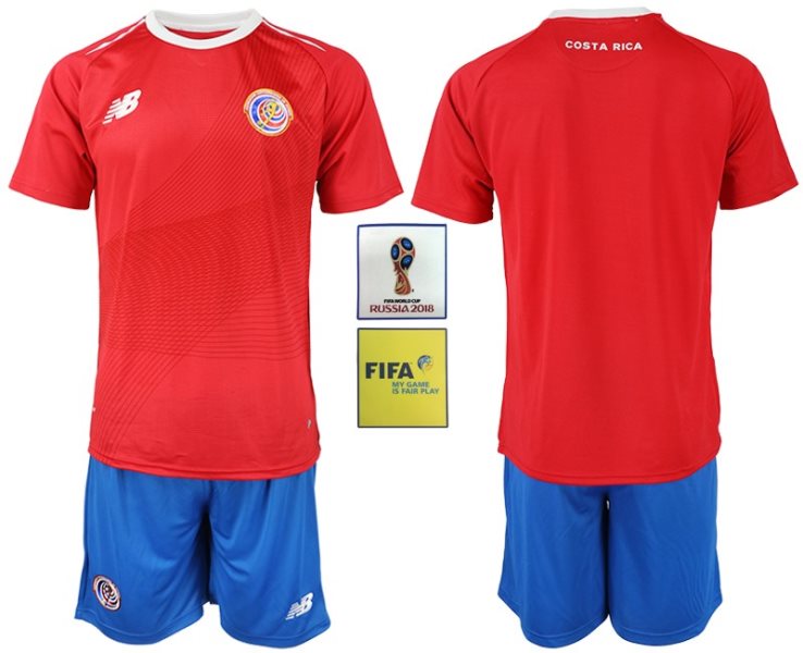 Costa Rica Home 2018 FIFA World Cup Soccer Men Jersey