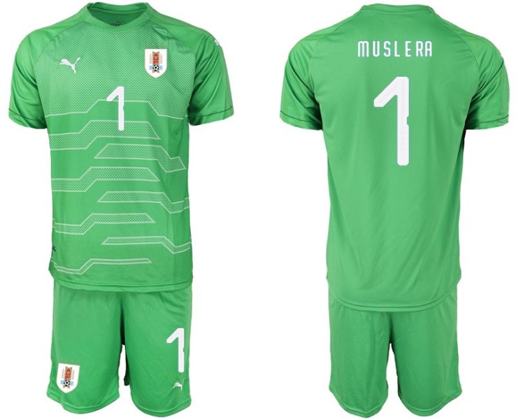 2019-20 Uruguay 1 MUSLERA Green Goalkeeper Soccer Men Jersey