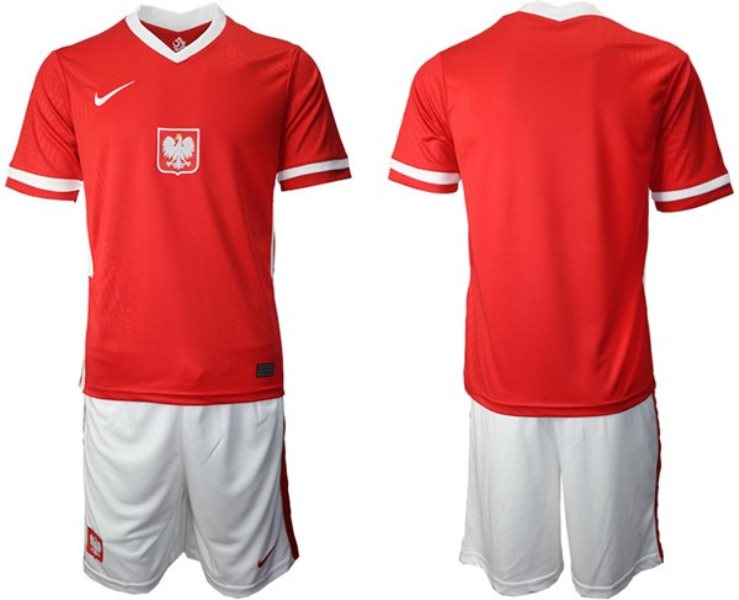 Poland Blank Euro 2021 Red Soccer Men Jersey