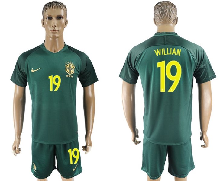 2017-18 Brazil 19 WILLIAN Away Soccer Men Jersey