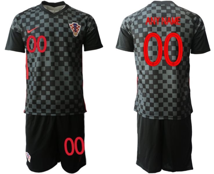 2020-21 Croatia Customized Away Soccer Men Jersey