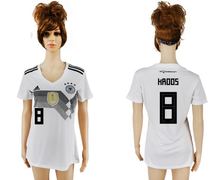 Soccer Germany 8 KROOS Home 2018 FIFA World Cup Women Jersey