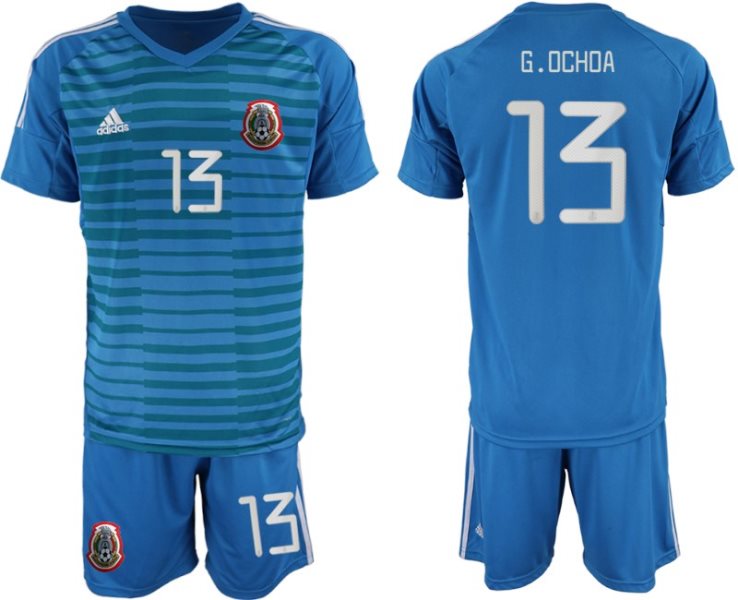 2019-20 Mexico 13 G.OCHOA Blue Goalkeeper Soccer Men Jersey