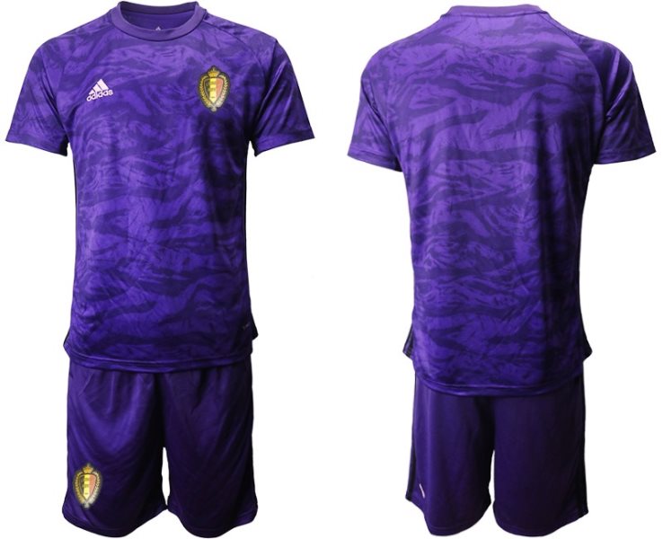 Belgium Purple Goalkeeper UEFA Euro 2020 Soccer Men Jersey
