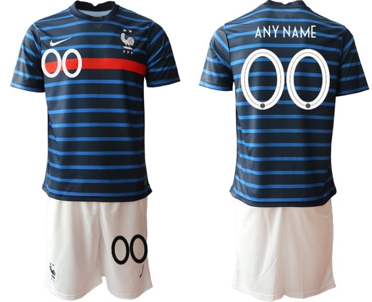 2020-21 France Customized Home Soccer Men Jersey