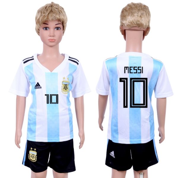 Argentina 10 MESSI 2018 FIFA World Cup Soccer Youth Jersey