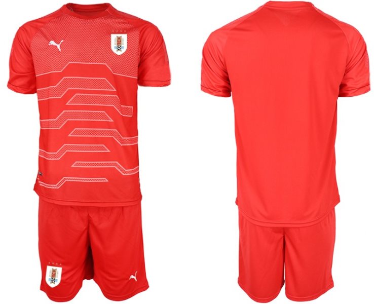2019-20 Uruguay Red Goalkeeper Soccer Men Jersey