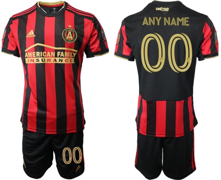 2020-21 Atlanta United FC Red Stars and Stripes Customized Home Soccer Men Jersey
