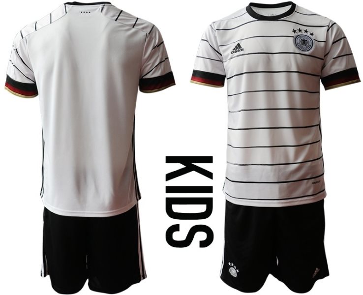 2020-21 Germany Home Soccer Kids Jersey