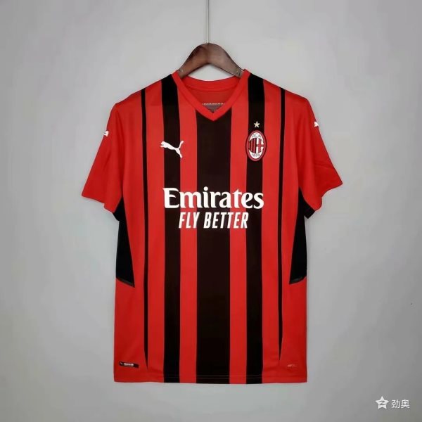 2021-22 SERIE A AC Milan Soccer Home Men Jersey