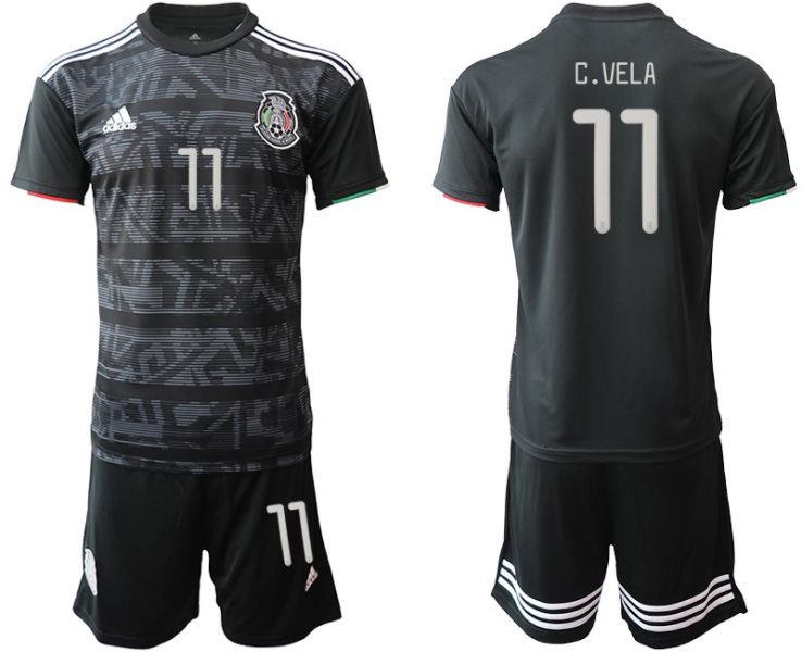 2019-20 Mexico 11 C.VELA Home Soccer Men Jersey