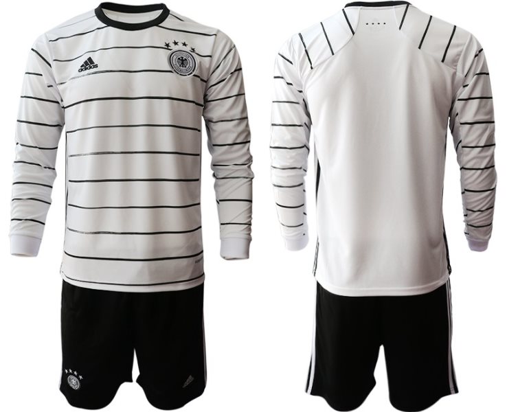 2020-21 Germany Home Soccer Men Jersey Long Sleeve