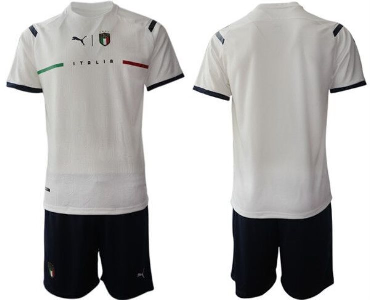 Italy Blank Euro 2021 White Soccer Men Jersey