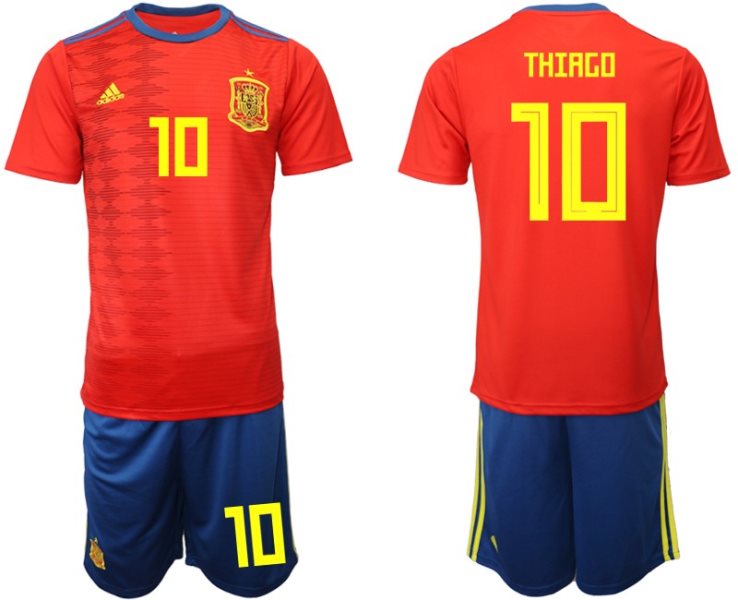 2019-20 Spain 10 THIAGO Home Soccer Men Jersey