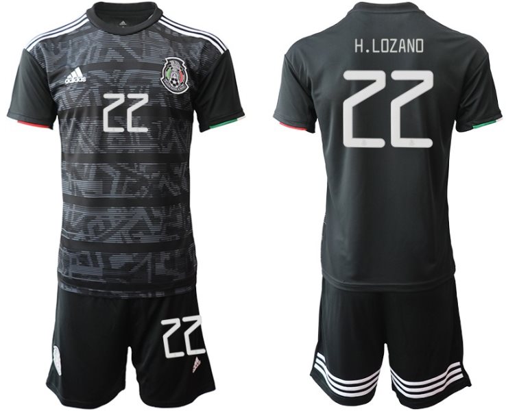 2019-20 Mexico 22 H.LOZANO Home Soccer Men Jersey