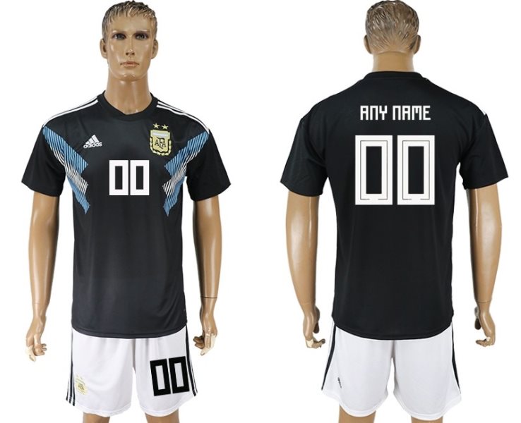 Argentina Away 2018 FIFA World Cup Customized Men Jersey