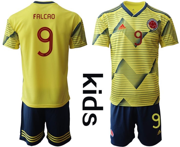 2019-20 Colombia 9 FALCAO Home Soccer Youth Jersey