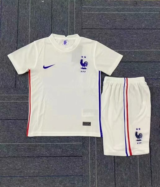 2021 Team France Away Soccer Kids Kit