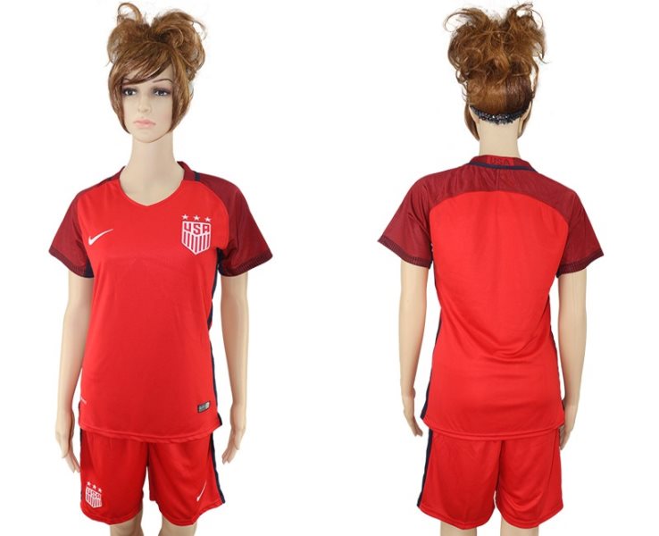 2017-18 USA Blank Away Soccer Women Jersey