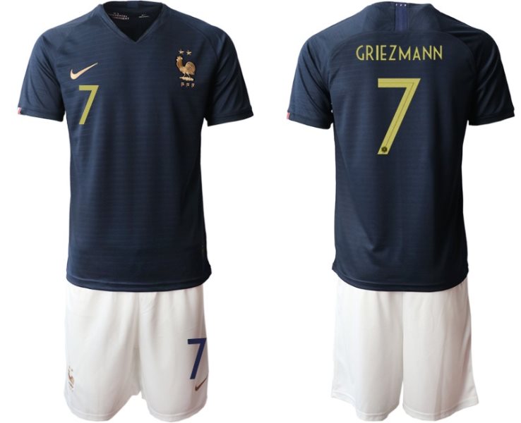2019-20 France 7 GRIEZMANN Home Soccer Men Jersey