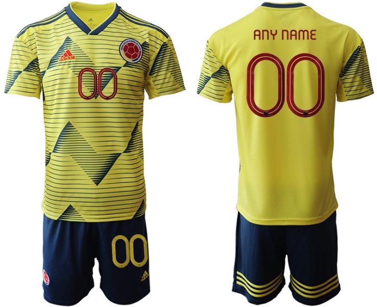 2019-20 Colombia Customized Home Soccer Men Jersey